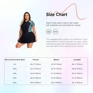 Maillot de bain une pièce modeste grande taille pour femme XL-5XL, robe de bain pour la plage, les piscines, les fêtes, le soleil, la natation, le surf, les sources chaudes - Product Image 6