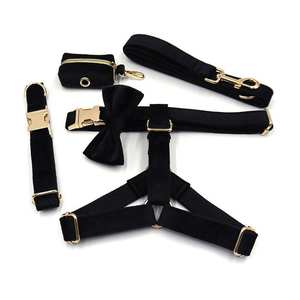 Verstellbares Hunde training Ketten halsband Tag Hunde geschirr Set und Halsband Leine Set Langlebiges Westen geschirr Benutzer definierter Hundekot Taschen halter - Product Image 1