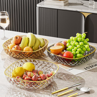 Diamantvormig plastic ovale fruit schaal pot Scandinavisch effen patroon hoogwaardig huishoudelijk woonkamer salontafel licht schaal