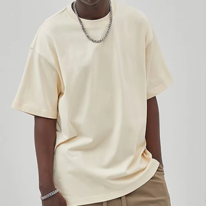 Camiseta de gran tamaño con diseño de fábrica para hombre, ropa de algodón de peso pesado para hombre - Product Image 4