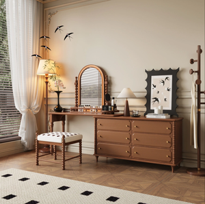 Ensemble de coiffeuse moderne et durable tout-en-un pour chambre à coucher <span class=keywords><strong>avec</strong></span> <span class=keywords><strong>commode</strong></span>, miroir décoratif et <span class=keywords><strong>bureau</strong></span> de maquillage - Product Image 3