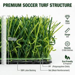 Césped Sintético para Fútbol de 50 mm y 12000 Dtex, Césped Artificial Resistente al Desgaste para Campos de Fútbol y Canchas de Futsal - Product Image 2
