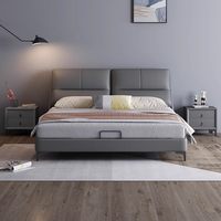Fabrik-Großhandel Kingsize Doppel-Lederbett Modernes Luxus-Hauptschlafzimmer Ottoman-Bett mit Stauraum