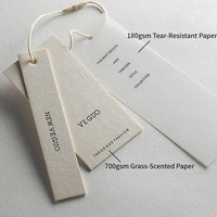 Étiquettes suspendues écologiques de luxe en papier recyclé pour vêtements, accessoires de mode, étiquettes personnalisées avec cordon pour vêtements