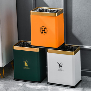 Cubo de Basura Doméstico Cuadrado de Gran Capacidad con Diseño de Animales para Uso en Interiores: Sala de Estar, Cocina, Dormitorio, Baño - Product Image 3