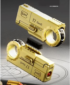 Mini spinner ring pistool van legering, goudkleurig, decompressie speelgoed, kinderspeelgoed met zachte kogel, promotieartikel - Product Image 6