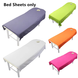 Draps de beauté 80 cm x 190 cm, draps de salon de beauté, draps de spa, <span class=keywords><strong>traitement</strong></span> de massage, polyester, housse de lit de spa avec trou, textile de maison - Product Image 6