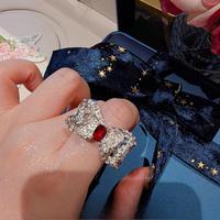 Bijoux de mariage pour femmes, directement de l'usine, cristal de qualité supérieure, perle, pierre rouge, décoration magnifique, bague personnalisée