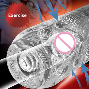 Cup pesawat yang menyenangkan masturbator Pria perangkat masturbasi lembut bening saku vagina Penis lengan latihan alat seks dewasa - Product Image 2