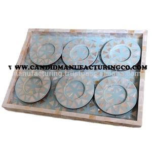 Venta caliente nuevo diseño pulido madre de perla bandeja Shell Material para servir para hoteles y restaurantes - Product Image 3