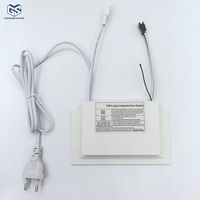 Espejo LED Inteligente de 12V 12W con Interruptor Táctil, Fuente de Alimentación Integrada, Pantalla de Hora y Temperatura, Sensor Antivaho para Espejo de Baño