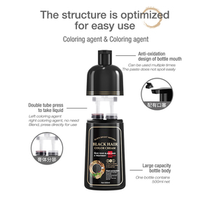 Joynna แชมพูย้อมผมธรรมชาติบริสุทธิ์ทำจากโฟมสีดำเข้มสำหรับ<span class=keywords><strong>ผม</strong></span>ขาวครีมปกป้องผมถาวรหนึ่ง<span class=keywords><strong>สมุนไพร</strong></span> - Product Image 2