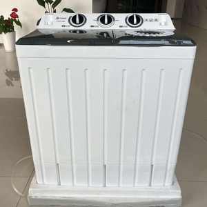 <span class=keywords><strong>8KG</strong></span> Mini petite machine à laver semi-automatique domestique avec double seau en acier inoxydable - Product Image 2