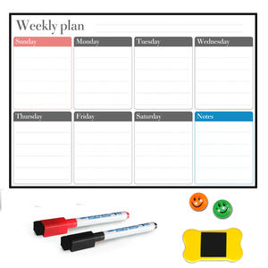 <span class=keywords><strong>Planificador</strong></span> Mensual y Semanal de Hábitos, Fabricantes de Hojas de Pizarra Blanca para Borrar en Seco, Tablero Magnético de Planificación Semanal - Product Image 1