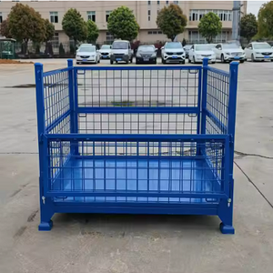 Stillage lồng mạ kẽm bọc dây lưới lồng Stackable lưu trữ container lồng cho kho hậu cần lưu trữ và bảo vệ - Product Image 5