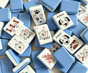 Fichas de Mahjong para Amantes de Mascotas, Caras de Cachorros Divertidas, Colibrí, Flor, Pintadas a Mano, Estilo <span class=keywords><strong>Americano</strong></span>, Miss Oh My Style OEM - Product Image 2