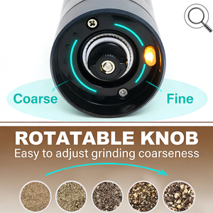 Factory Direct Modern Mills Portable Design Button-Control Rechargeable <b>Pepper</b> Mill with Warm LED Light for Home Use - Product Image 3