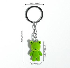 Porte-clés de voiture en résine 3D en forme de grenouille mignonne et amusante, étanche, pendentif créatif pour sac, décoration DIY, vente chaude - Product Image 6