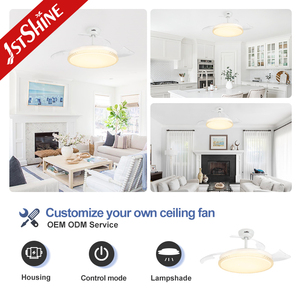 Ventilador de techo LED 1stshine Aspas plegables blancas elegantes Diseño BLDC Ventilador de techo LED retráctil silencioso - Product Image 4