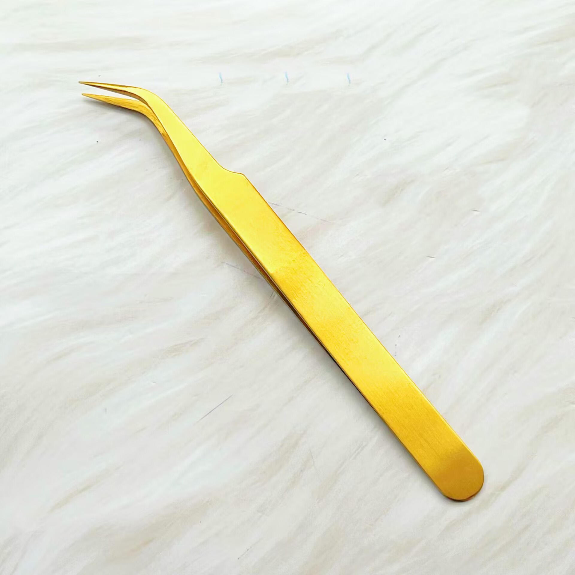 Extended Gold Feather Tweezers