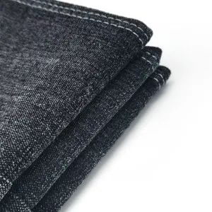 Chenille Denim Fabric 10.8oz ring slub Medium Grey stretch jean fabric new arrival Aufar