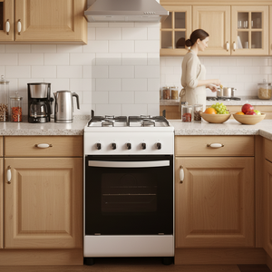 L500MM Freistehender Edelstahl 4-Brenner Gasherd mit Backofen Manuelle Zündung für Küche Outdoor & Haushalt - Product Image 3