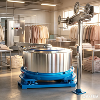 Déshydrateur à fréquence variable à connexion directe de grande capacité 1200 kg, essoreuse pour les usines de teinture textile, de jeans et de lavage