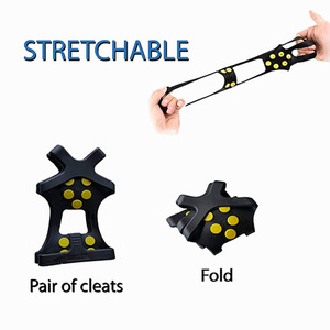 Ramponi Leggeri a 10 Punte <span class=keywords><strong>per</strong></span> Ghiaccio e Neve, Tacchetti di Trazione con Suola in Gomma <span class=keywords><strong>per</strong></span> Presa Sicura su Scarpe e Stivali - Product Image 2