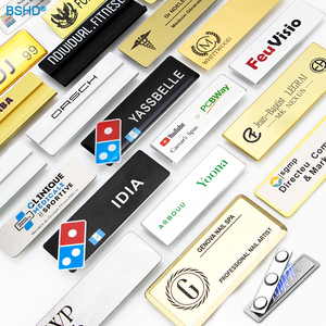 Placa personalizada de acero inoxidable, imán de sublimación de Metal en blanco, botón de nombre, insignia, grabado, soporte magnético para nombre de empleado - Product Image 2