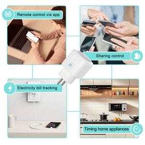 Prise intelligente <span class=keywords><strong>Tasmota</strong></span> EU FY21 16A avec surveillance de la consommation d'énergie, micrologiciel personnalisé ESP32-C3, ABS pour projet de maison intelligente - Product Image 4