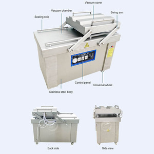 Machine d'emballage <span class=keywords><strong>sous</strong></span> vide industrielle ORME à double <span class=keywords><strong>cloche</strong></span> horizontale pour nouilles aux champignons et gros œufs de caille pour l'alimentation - Product Image 2