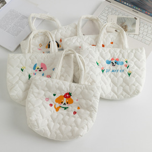กระเป๋าเบนโตะ กระเป๋าถือปักลายน่ารัก กระเป๋าช้อปปิ้งสำหรับผู้หญิง - Product Image 6