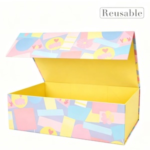 Wholesale Custom Printed <b>Magnetic</b> Foldable <b>Gift</b> <b>Box</b>, Rigid Paper <b>Box</b> with <b>Magnetic</b> Closure for Holiday Present Packaging - Product Image 2