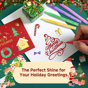 Vĩnh viễn không độc hại long lanh sơn bút cho giấy nghệ thuật dự án 24 màu sắc kim loại đánh dấu với mịn bằng văn bản - Product Image 5