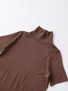 <span class=keywords><strong>T</strong></span>-<span class=keywords><strong>shirt</strong></span> asymétrique à <span class=keywords><strong>col</strong></span> haut pour <span class=keywords><strong>femme</strong></span>, style vintage européen et américain, nouvelle collection estivale, tendance et élégante - Product Image 6
