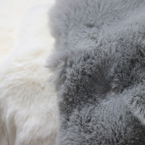 Hàng Mới Mùa Đông Giả 100% Polyester Mờ <span class=keywords><strong>Fluffy</strong></span> Faux <span class=keywords><strong>Fur</strong></span> Minky Bong Bóng Thỏ Sang Trọng Vải Cho Sofa Áo May Mặc - Product Image 6