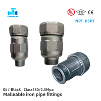 Raccord de tuyauterie FM UL Chine en fonte malléable 1/2'' pour plomberie, système d'extinction d'incendie, gaz, huile, eau, OEM ODM