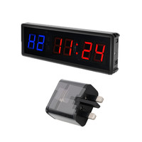 Jam tangan Digital LED 1.5 inci portabel, jam olahraga Remote Control aluminium Aloi dengan waktu hitung mundur untuk kebugaran dalam ruangan