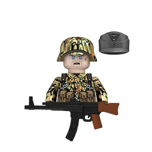 Figurine miniature de soldat d'infanterie de la Seconde Guerre mondiale en tenue de camouflage avec accessoires et équipement, jouet de construction, jouet de collection pour les passionnés d'histoire - Product Image 2