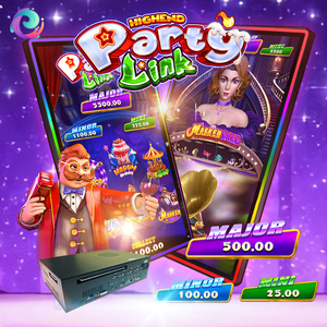 Mesin Permainan Koin USA <span class=keywords><strong>Vegas</strong></span> Amusement dengan Tombol Vertikal, Layar Sentuh, Keterampilan Tinggi, High-End, Party Link 6 in 1, Permainan Nudge - Product Image 1