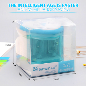 <span class=keywords><strong>Taille</strong></span>-<span class=keywords><strong>crayon</strong></span> <span class=keywords><strong>électrique</strong></span> à double trou Tenwin 8004 Appareil électronique automatique multicolore pour enfants pour la rentrée scolaire - Product Image 6