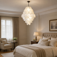 Lustre vintage italien en verre blanc de Murano, luminaires suspendus, E12, hauteur réglable pour plafonds hauts, luminaires de salon