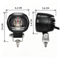 Nouvelle Lampe de Zone de Sécurité LED Rouge Bleu 2,4 Pouces Étanche IP67 pour Chariot Élévateur, Faisceau de Ligne 1000LM, Lampe de Limite de Limiteur Virtuel pour Entrepôt