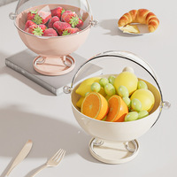 Multifunctionele BPA-vrije voedselveilige plastic fruitkom met grote capaciteit, fruitbord, snackschaal, serveerschaal voor de woonkamer