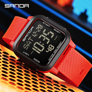 Montre numérique électronique de luxe pour homme SANDA 2194, style sport décontracté, multifonctionnelle, étanche, avec alarme et lumière LED nocturne - Product Image 5