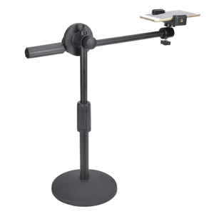 Phone&Tablet Floor <b>Stand</b> Stable Tapered Pole <b>Stand</b> 30cm Flat Base Multi-Angle Adjustment Flexible Aluminium - Product Image 1