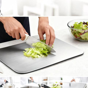 เขียงสเตนเลสสตีลพร้อมเขียง316อเนกประสงค์เป็นมิตรต่อสิ่งแวดล้อมใช้กับเครื่องครัว - Product Image 4