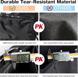 Bolsa de Reparto Térmica Impermeable, Fácil de Limpiar, de Papel de Aluminio, para Llevar Comida Caliente, Bolsa Aislante para Entrega de Pizza - Product Image 3