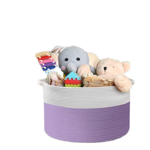 Cesta de plantas grande para decoración del hogar con asas de cuerda de algodón tejido macetas de Interior para artículos diversos y almacenamiento de juguetes Material de fibra vegetal - Product Image 5