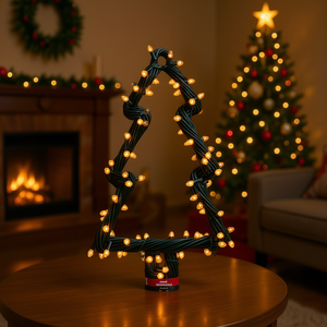 Christmas Light <b>Tree</b> Warm White LED Green Wire Home Decor Outdoor Indoor Holiday <b>Lighting</b> 25000 Hours IP44 Rating - Product Image 2